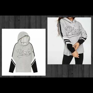 VS PINK RHINESTONE BLING HOODIE L NWTS